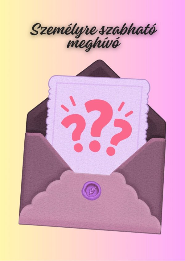 Személyre szabható meghívó