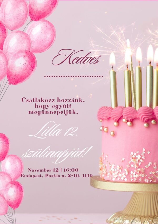 Személyre szabható meghívó