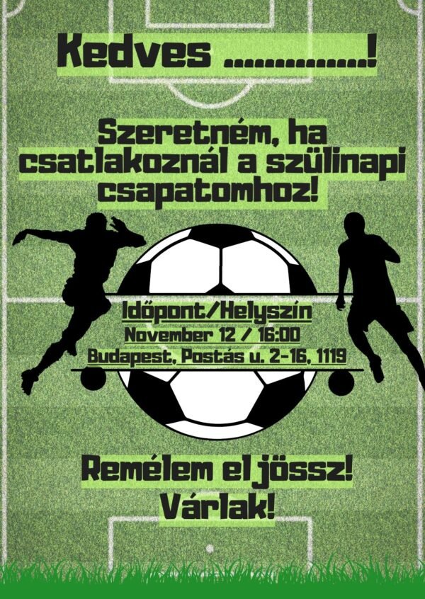 Személyre szabható meghívó